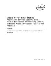 Intel P8700 Data Sheet