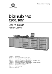 Konica Minolta bizhub PRO 1200/1200P bizhub PRO 1051/1200 Network Scanner User Guide