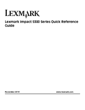 Lexmark Impact S302 Quick Reference