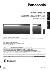 Panasonic SC-NJ03 SC-NE5 Owner's Manual (English)