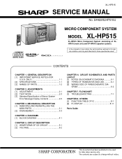 Sharp XL-HP515 Service Manual