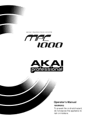 Akai MPC1000 Operation Manual