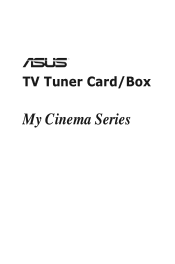 Asus ASUS TV TUNER CARD TV Tuner  User's Manual for English Edtion