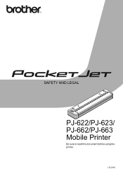 Brother International PocketJet 6 Plus Print Engine with Bluetooth Safety and Legal Users Manual - English