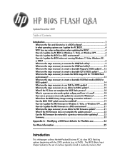 HP Dc7900 BIOS Flash Q&A White Paper