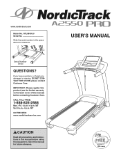 NordicTrack A2550 Pro Treadmill User Manual
