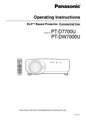 Panasonic PTDW7000U Dlp Projector - English/ French