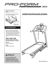 ProForm Performance 350i Treadmill Dutch Manual