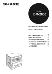 Sharp DM 2000 Operation Manual
