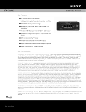 Sony STR-DG710 Marketing Specifications