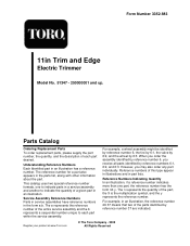 Toro 51347 Parts Catalog