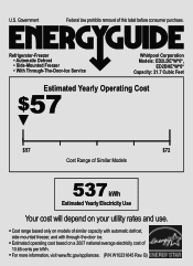 Whirlpool ED2DHEXWB Energy Guide