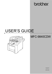 Brother International MFC-9840CDW Users Manual - English