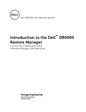 Dell DR4000 Introduction to the Dell DR4000 Restore Manager