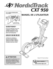 NordicTrack Cxt 950 Elliptical French Manual