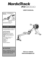 NordicTrack Rx 2000 Instruction Manual