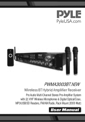 Pyle PWMA3003BT.NEW Instruction Manual