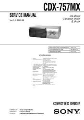 Sony 757MX Service Manual