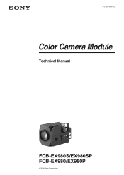 Sony FCBEX980P User Manual (FCB-EX980_series_Technical_Manual )