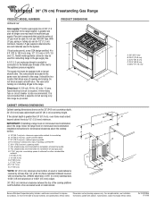 Whirlpool WFG231LVQ Dimension Guide