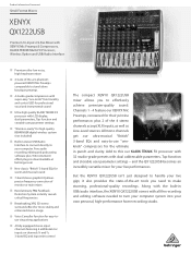 Behringer QX1222USB Product Information Document