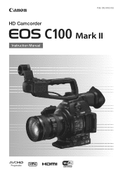 Canon EOS C100 Mark II Instruction Manual