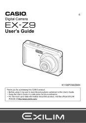 Casio EX-Z9 Owners Manual