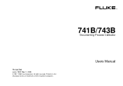 Fluke 743B Fluke 741B - 743B  Users Manual