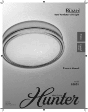 Hunter 83001 Owner's Manual