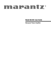 Marantz MA-9S1 MA-9S1 User Manual
