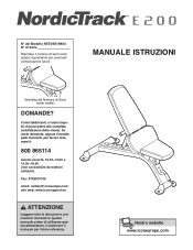NordicTrack E200 Bench Italian Manual