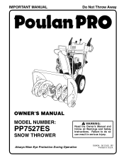 Poulan PP7527ES User Manual