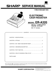 Sharp ER-A320 Service Manual