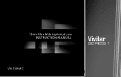 Vivitar 13MM-C 13MMC Lens Manual