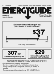 Whirlpool WDP340PAFB Energy Guide