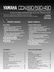 Yamaha CDX-590 Owner's Manual