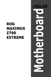 Asus ROG MAXIMUS Z790 EXTREME Users Manual English