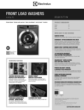 Electrolux EFLS617STT Product Specifications Sheet English