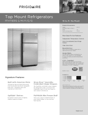Frigidaire FFHT1831QE Product Specifications Sheet