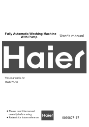 Haier HWM70-10 User Manual
