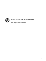 HP Scitex FB550 Site Preparation Checklist
