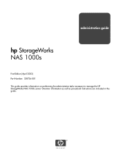 HP StorageWorks 1000s NAS 1000s - Administration Guide