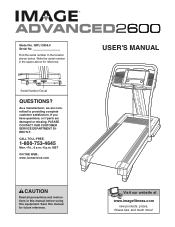 Image Fitness E3000 Treadmill English Manual