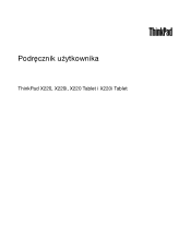 Lenovo ThinkPad X220i (Polish) User Guide