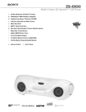 Sony ZS-XN30 Marketing Specifications
