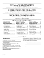 Whirlpool GC3NHAXVS Installation Instructions
