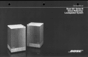 Bose 501 Series III Loud Owner's guide