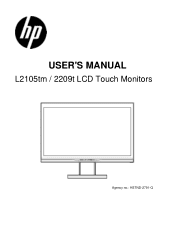HP 411097-L21 L2105tm / 2209t LCD Touch Monitors - User Guide