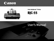 Canon BJC-55 User manual for the BJC-55