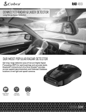 Cobra RAD 480i Main Product Image Drive Smarter CarPlay RAD 480i Spec Sheet
